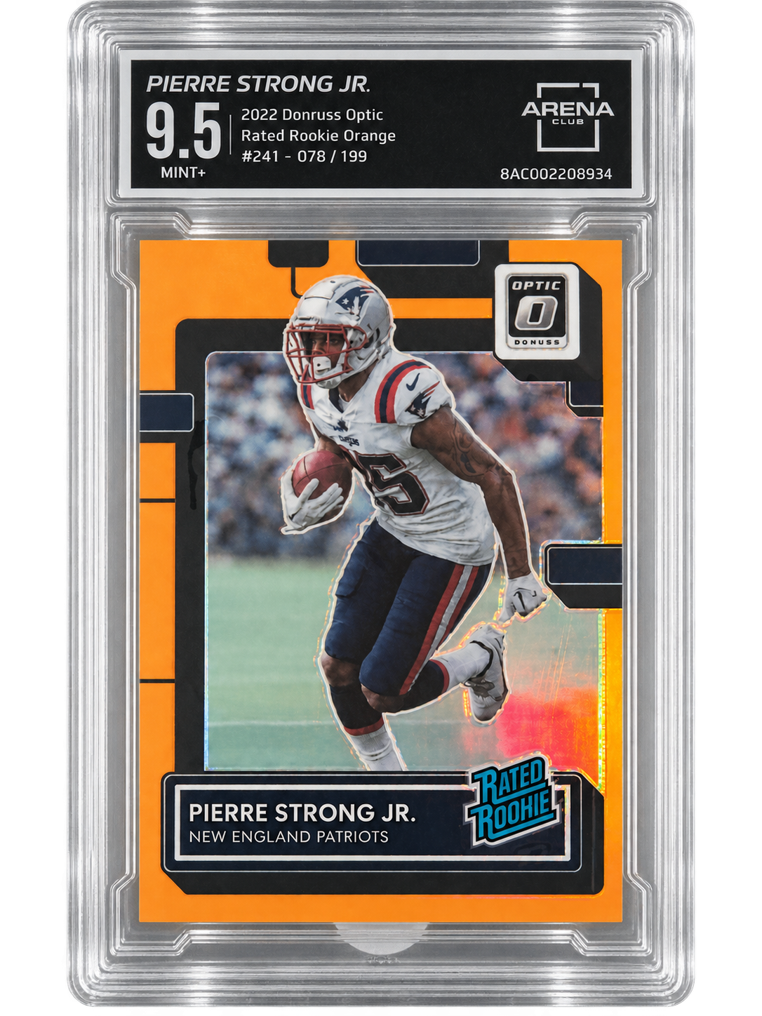 2022 Donruss Optic Pierre Strong Jr. Rated Rookie Orange